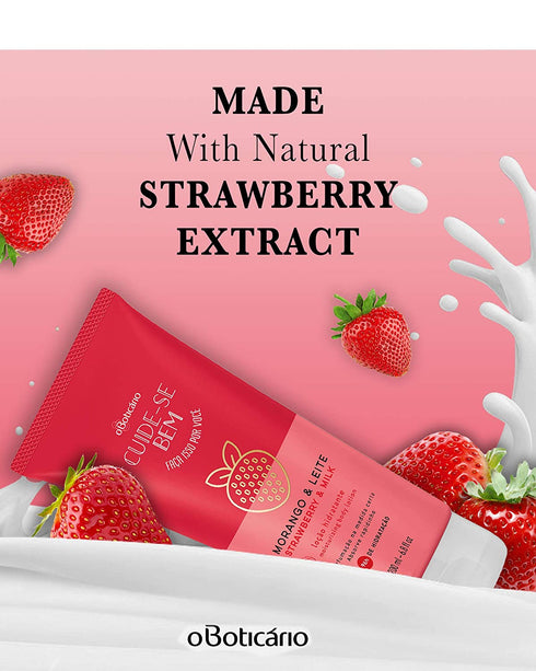 Cuide-Se Bem Strawberry And Milk Hand Cream, 50g